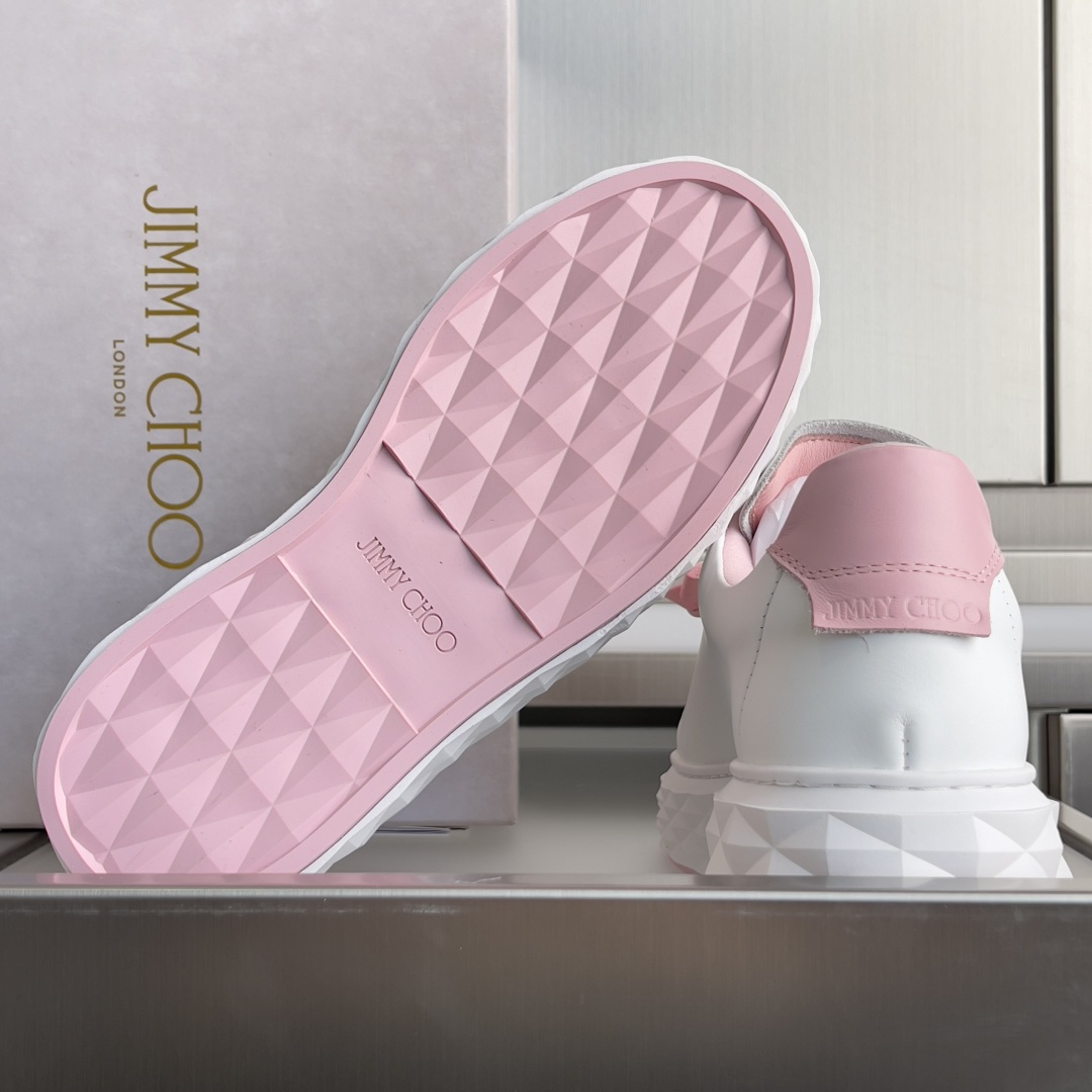 Jimmy Choo Jimmy Choo周仰杰 JC最新联名款Diamond Light Maxi F 系列 水钻 蝴蝶结 厚底 休闲 运动鞋