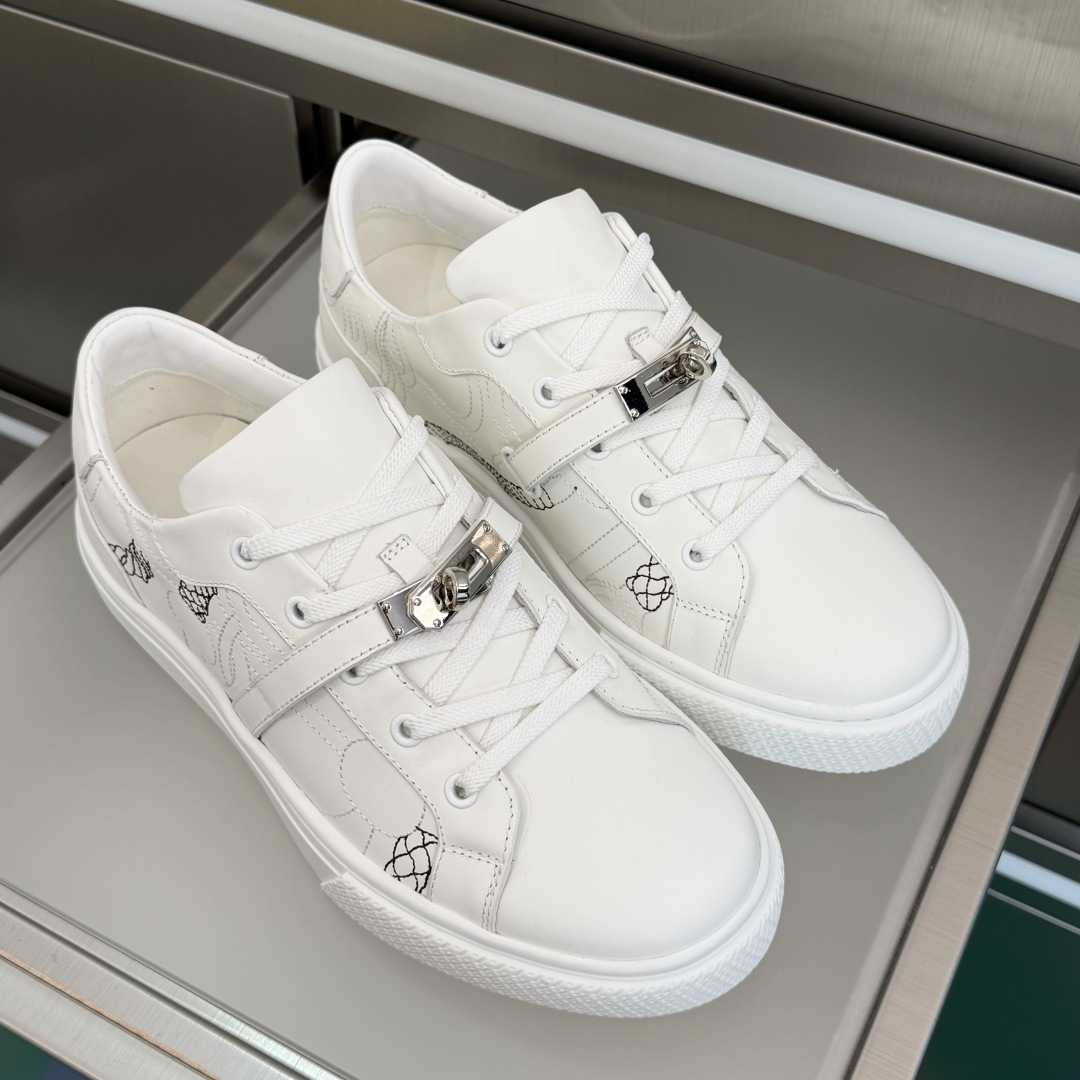 Hermès Hermes爱马仕 H家 Day系列 Kelly扣 休闲 运动鞋 小白鞋