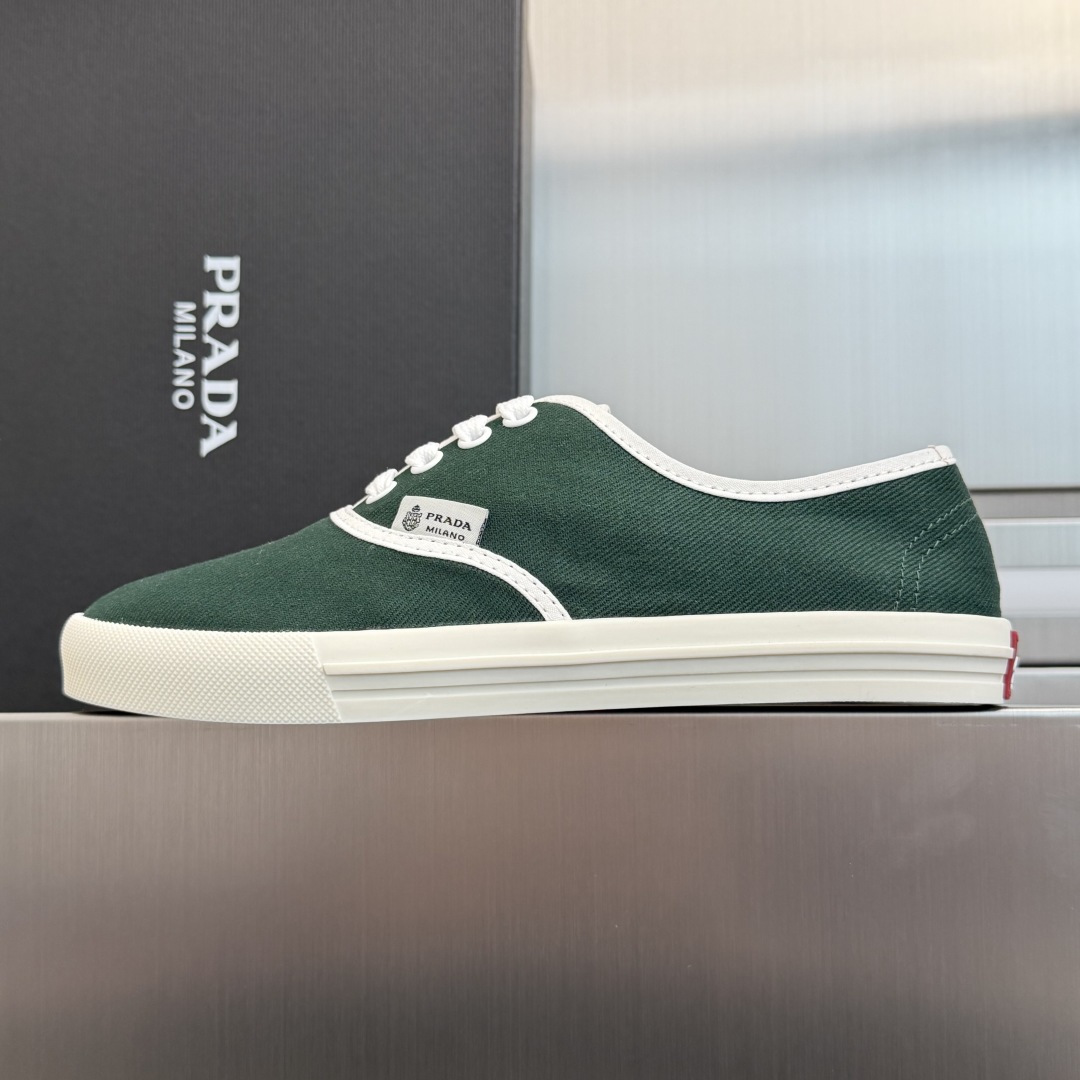 Prada Prada普拉达P家 走秀款 厚底 系带 帆布鞋 休闲 运动鞋