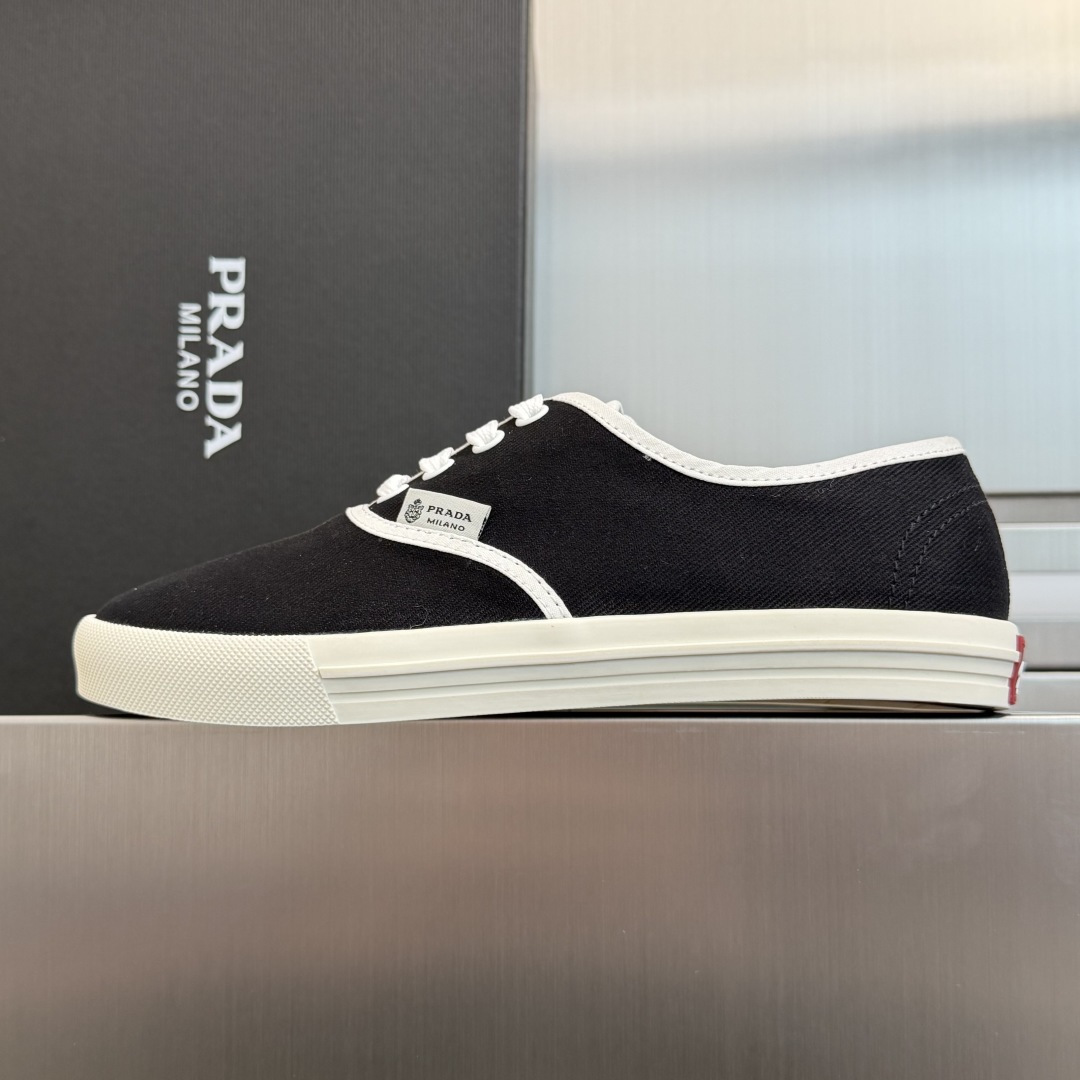 Prada Prada普拉达P家 走秀款 厚底 系带 帆布鞋 休闲 运动鞋