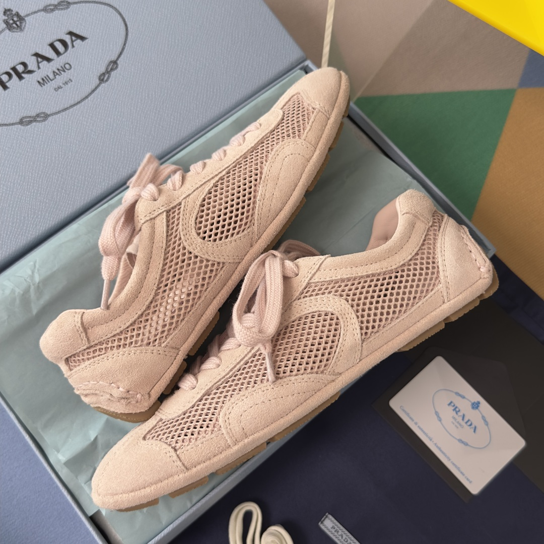 Prada Prada普拉达 Montecarlo系列 镂空 网面 休闲 运动鞋