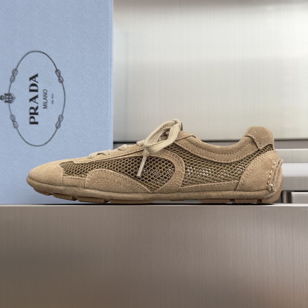Prada Prada普拉达 Montecarlo系列 镂空 网面 休闲 运动鞋