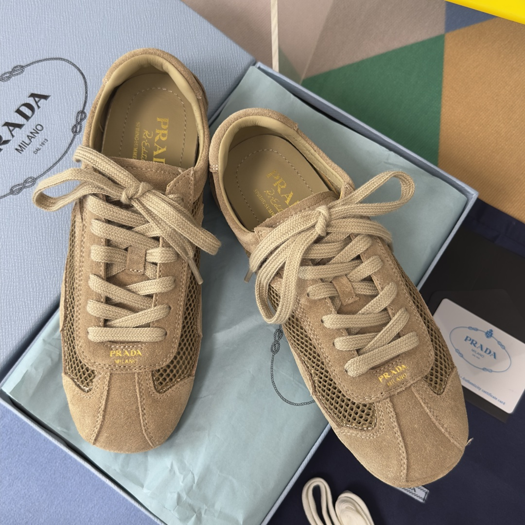 Prada Prada普拉达 Montecarlo系列 镂空 网面 休闲 运动鞋