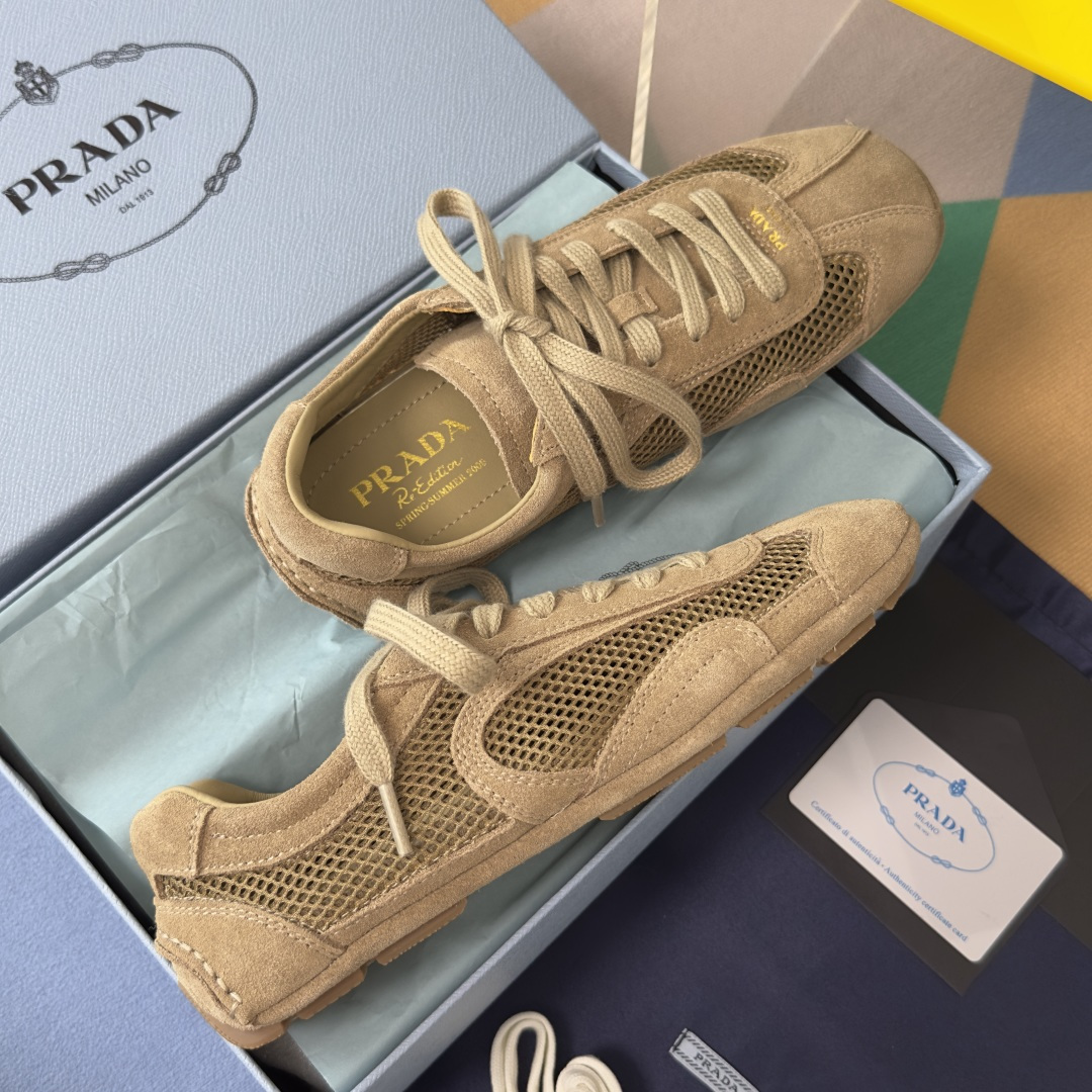 Prada Prada普拉达 Montecarlo系列 镂空 网面 休闲 运动鞋