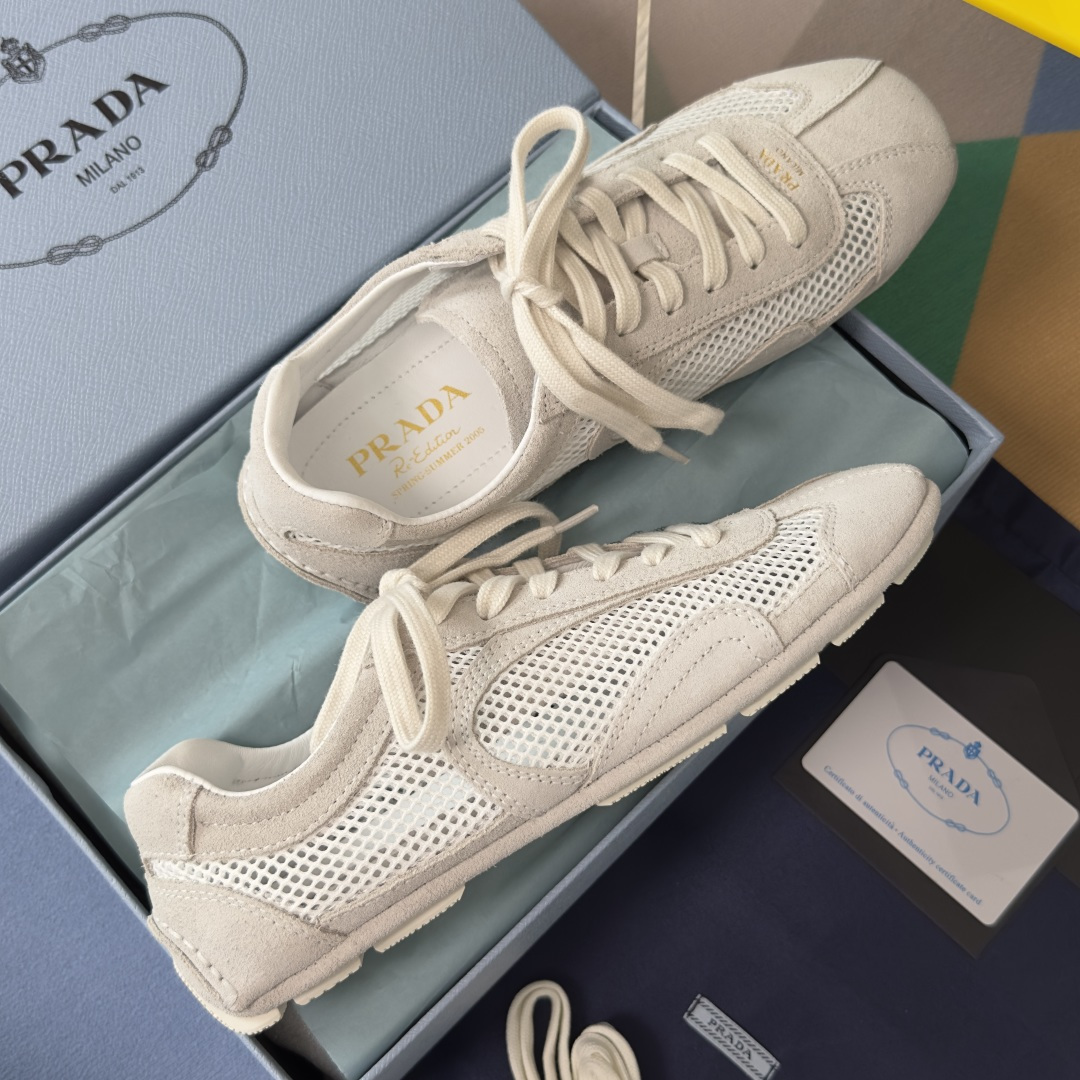 Prada Prada普拉达 Montecarlo系列 镂空 网面 休闲 运动鞋