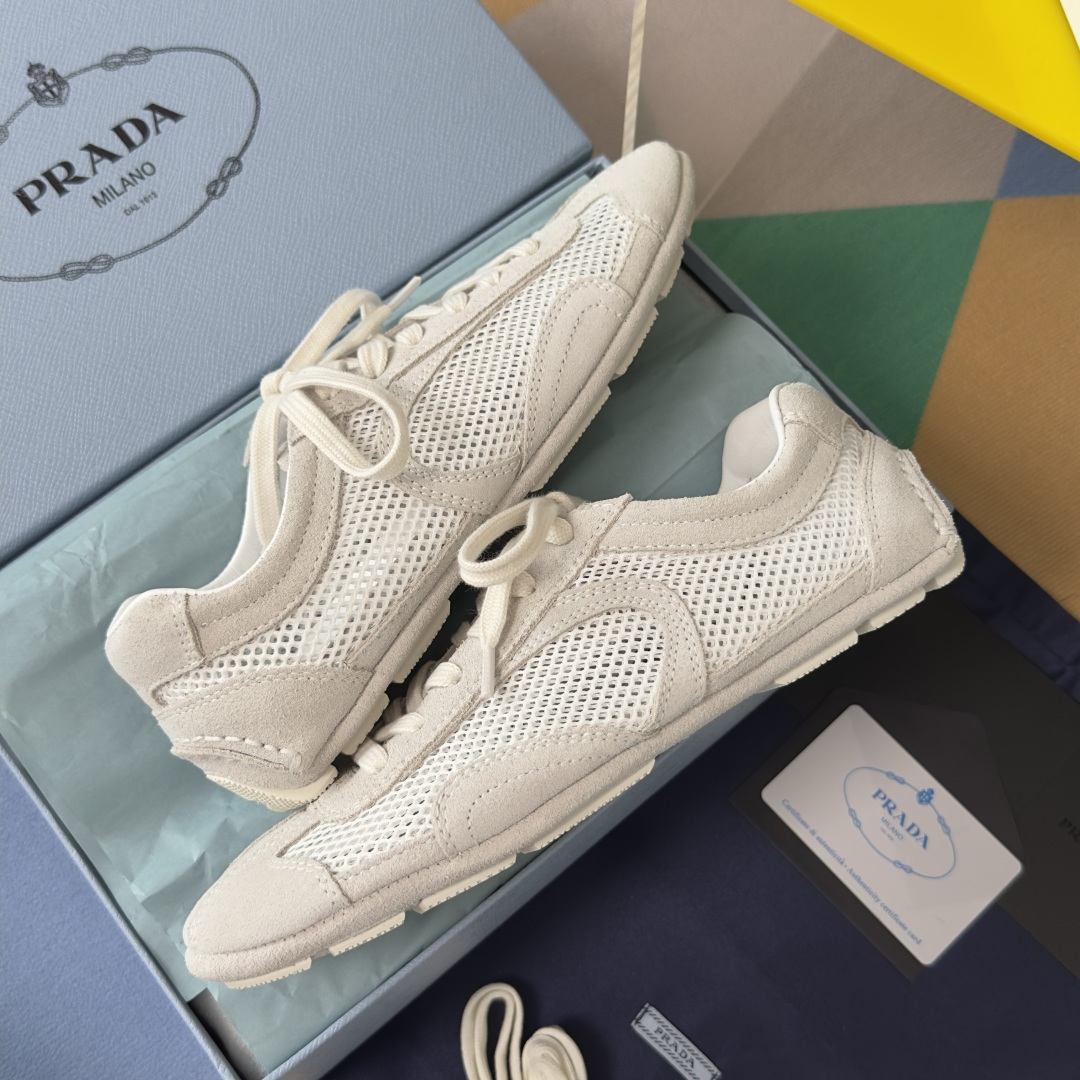 Prada Prada普拉达 Montecarlo系列 镂空 网面 休闲 运动鞋