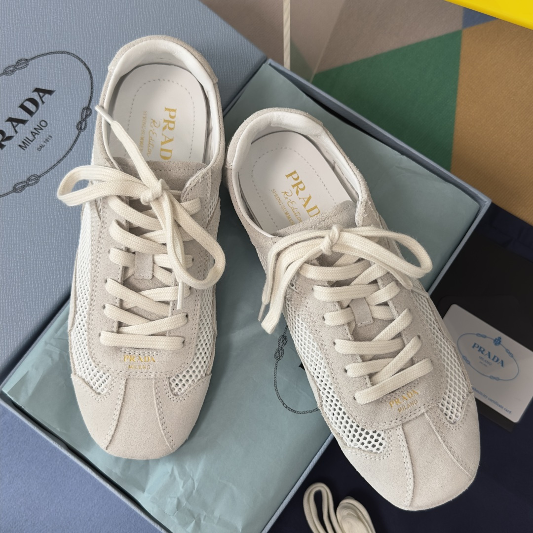 Prada Prada普拉达 Montecarlo系列 镂空 网面 休闲 运动鞋