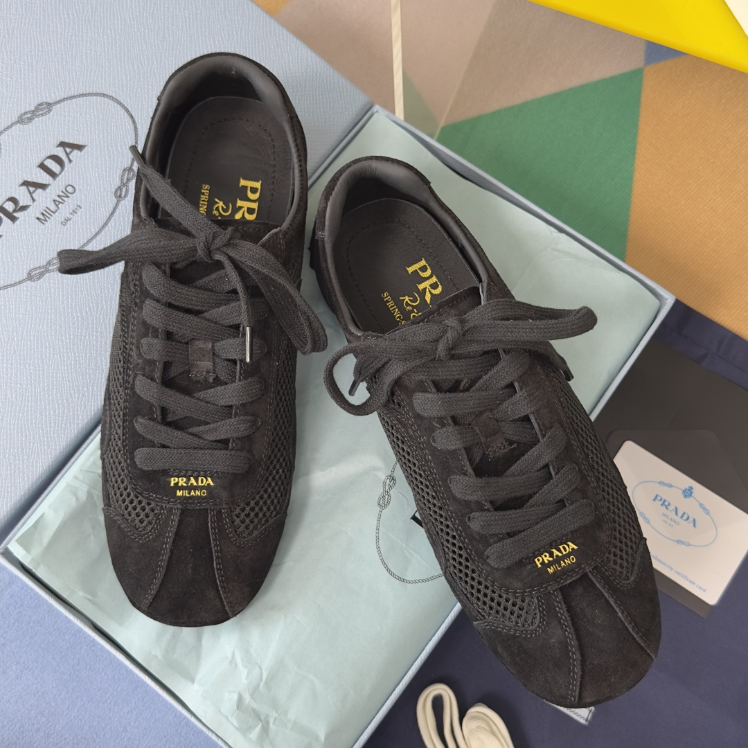 Prada Prada普拉达 Montecarlo系列 镂空 网面 休闲 运动鞋