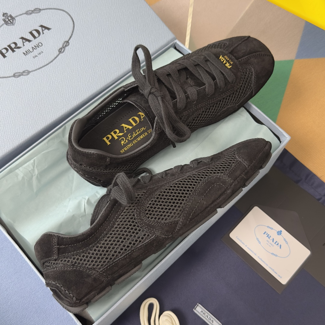 Prada Prada普拉达 Montecarlo系列 镂空 网面 休闲 运动鞋
