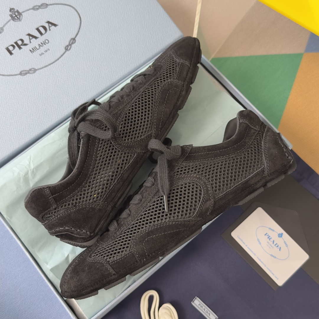 Prada Prada普拉达 Montecarlo系列 镂空 网面 休闲 运动鞋