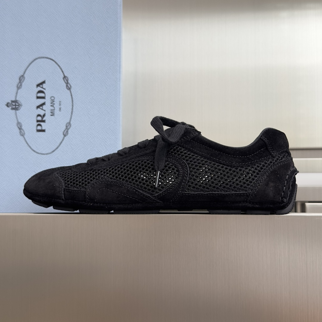 Prada Prada普拉达 Montecarlo系列 镂空 网面 休闲 运动鞋