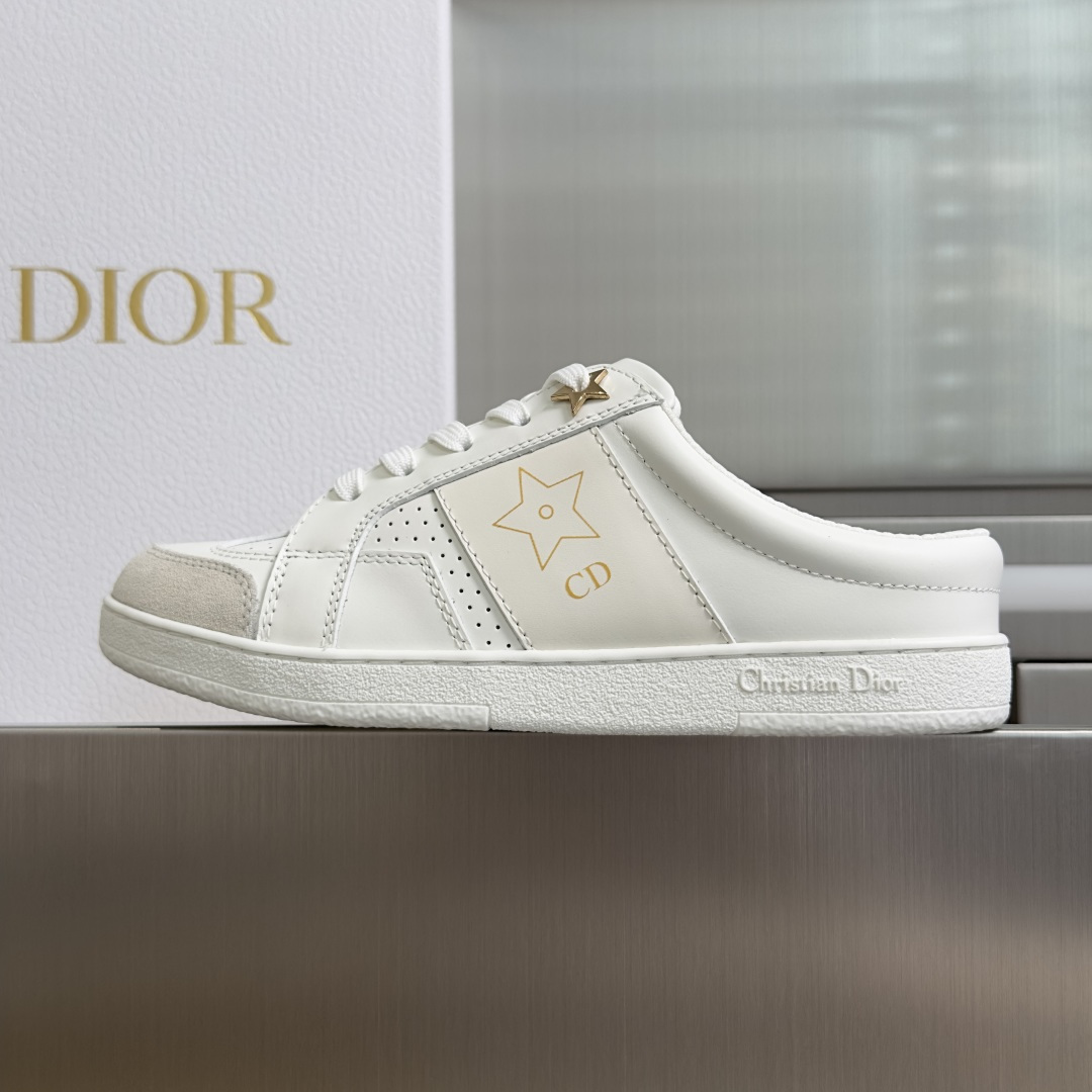 Dior Dior迪奥 Star 系列 五角星 小白鞋 厚底 半拖 休闲 运动鞋
