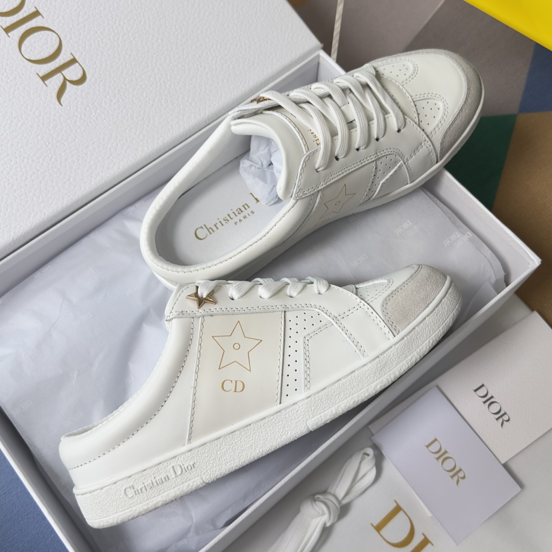 Dior Dior迪奥 Star 系列 五角星 小白鞋 厚底 半拖 休闲 运动鞋