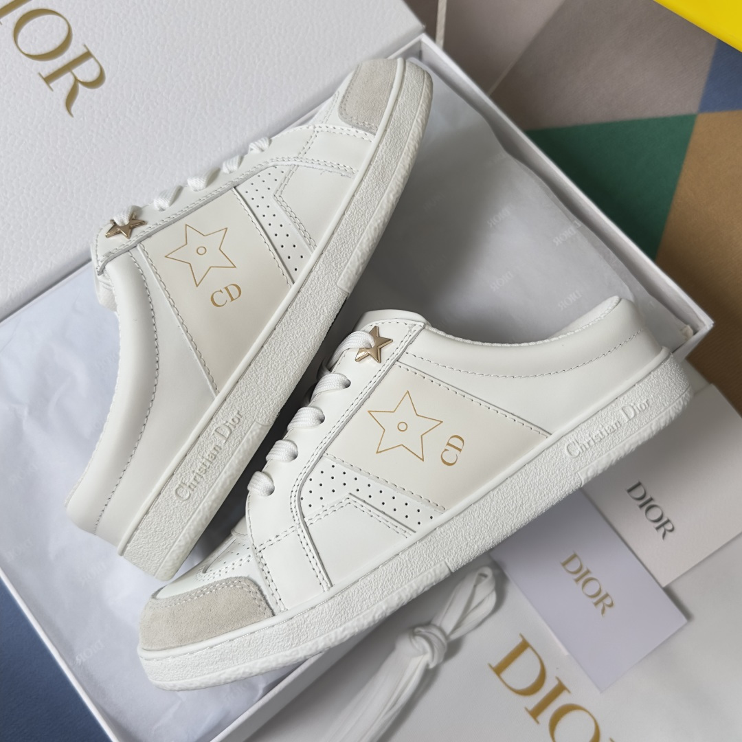 Dior Dior迪奥 Star 系列 五角星 小白鞋 厚底 半拖 休闲 运动鞋
