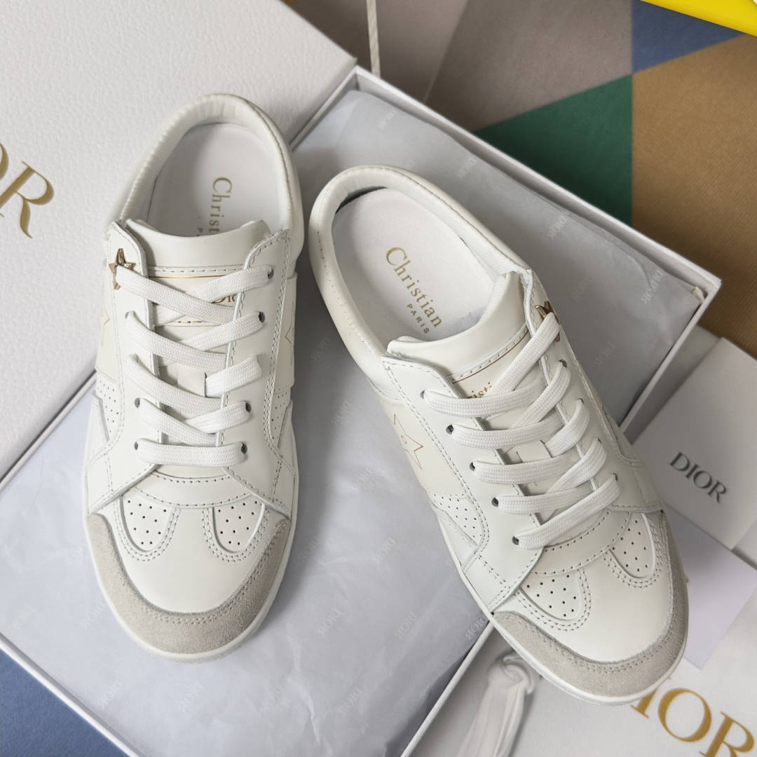 Dior Dior迪奥 Star 系列 五角星 小白鞋 厚底 半拖 休闲 运动鞋