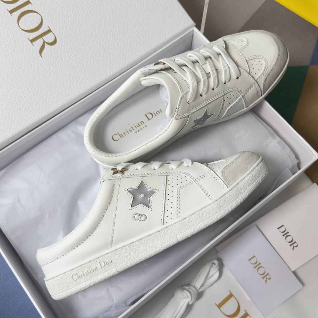 Dior Dior迪奥 Star 系列 五角星 小白鞋 厚底 半拖 休闲 运动鞋