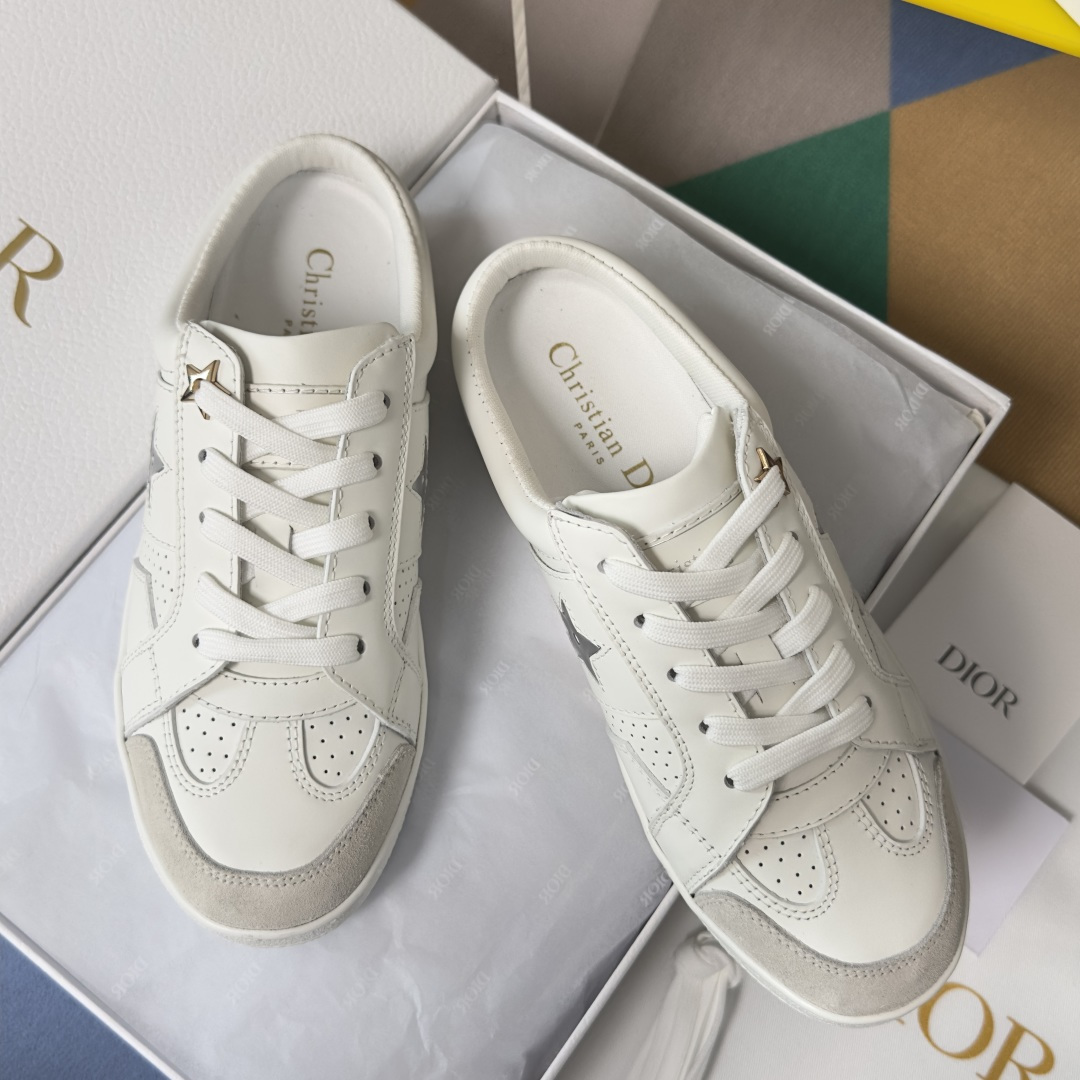 Dior Dior迪奥 Star 系列 五角星 小白鞋 厚底 半拖 休闲 运动鞋