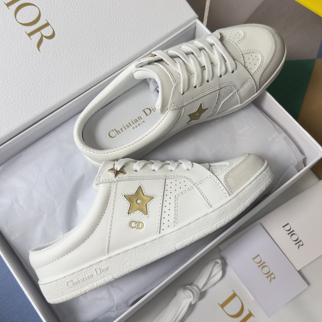 Dior Dior迪奥 Star 系列 五角星 小白鞋 厚底 半拖 休闲 运动鞋