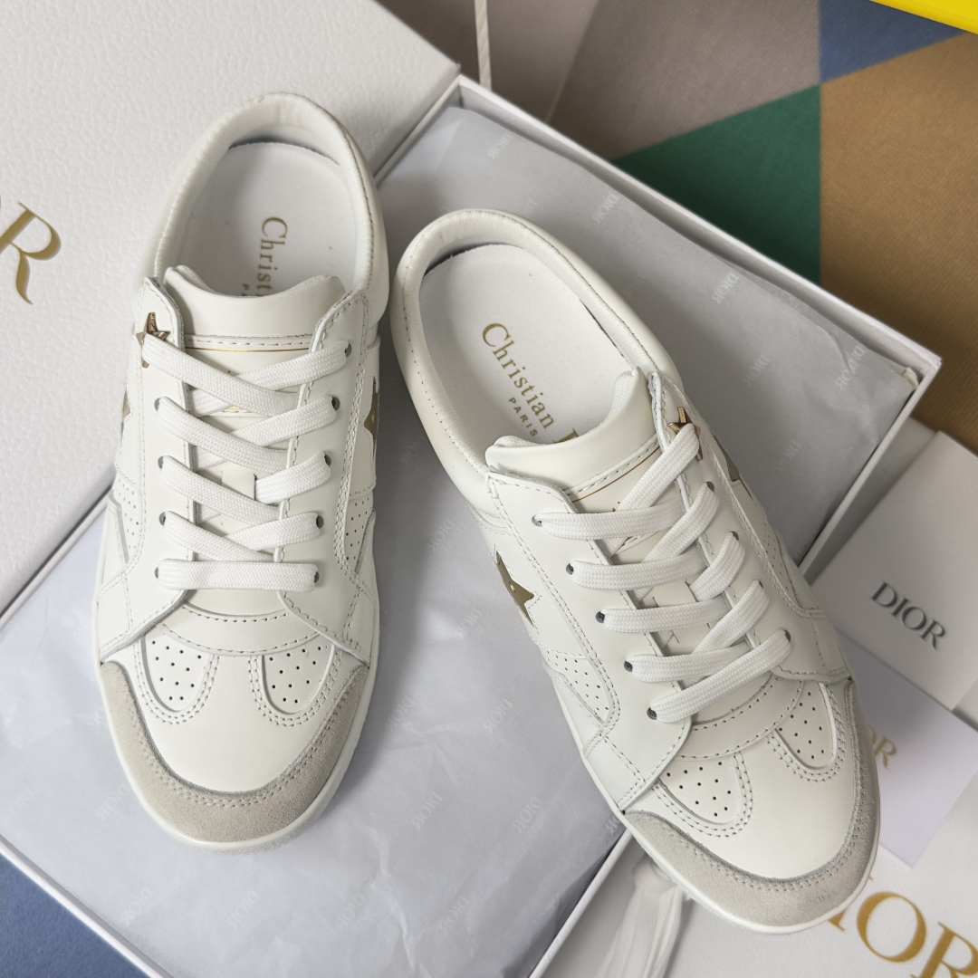 Dior Dior迪奥 Star 系列 五角星 小白鞋 厚底 半拖 休闲 运动鞋