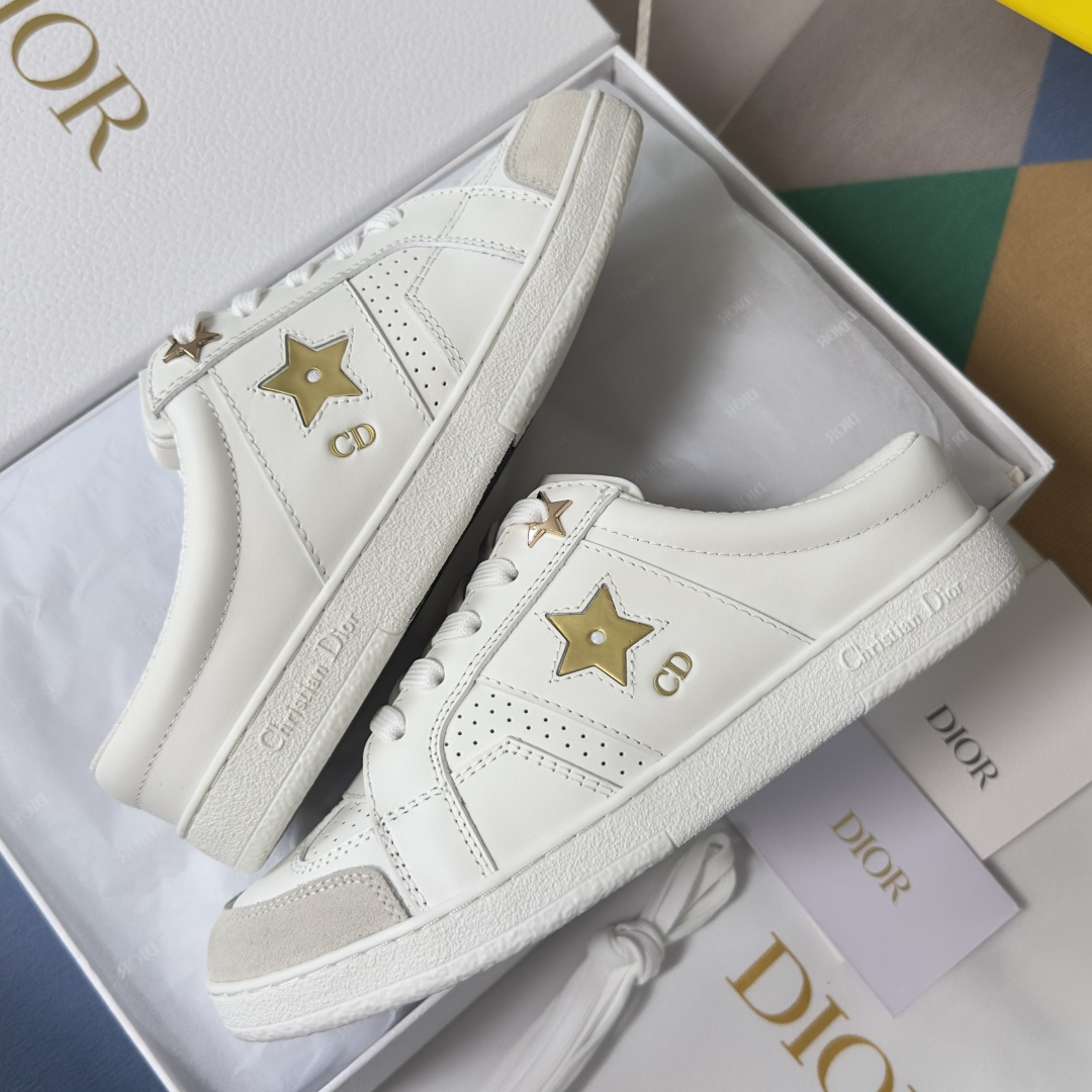 Dior Dior迪奥 Star 系列 五角星 小白鞋 厚底 半拖 休闲 运动鞋