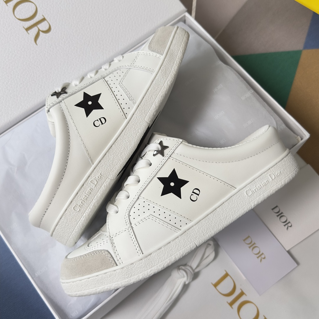 Dior Dior迪奥 Star 系列 五角星 小白鞋 厚底 半拖 休闲 运动鞋