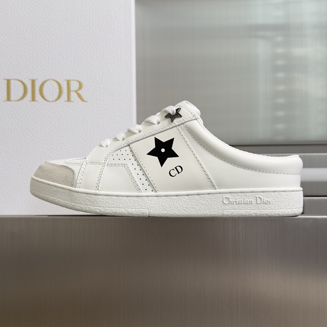 Dior Dior迪奥 Star 系列 五角星 小白鞋 厚底 半拖 休闲 运动鞋