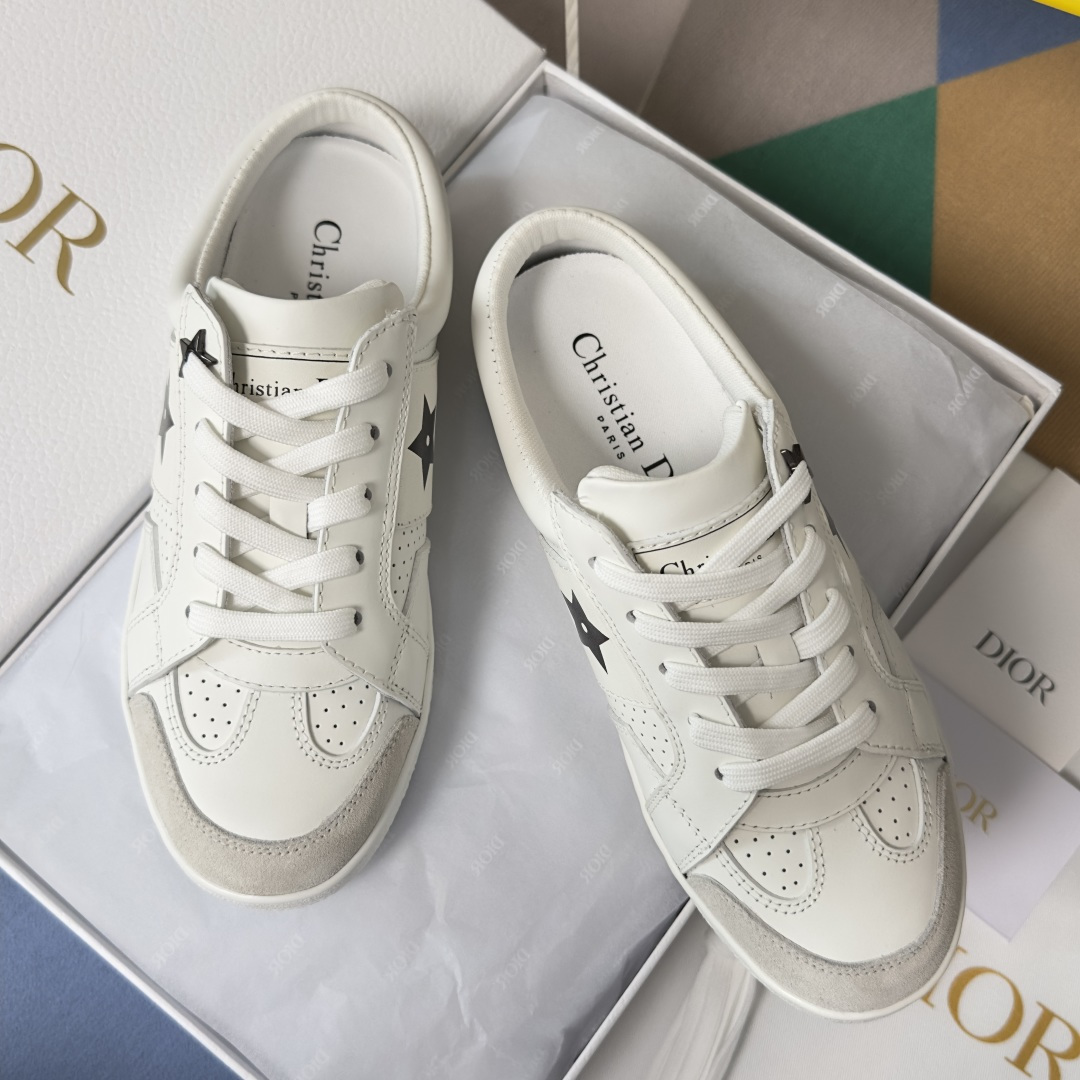 Dior Dior迪奥 Star 系列 五角星 小白鞋 厚底 半拖 休闲 运动鞋