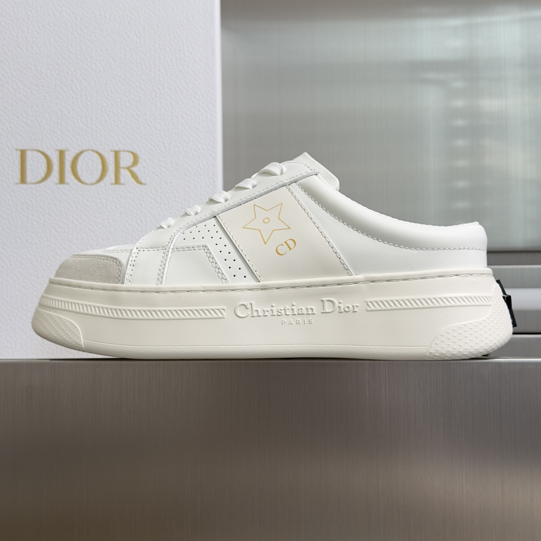 Dior Dior迪奥 Star 系列 五角星 小白鞋 厚底 半拖 休闲 运动鞋