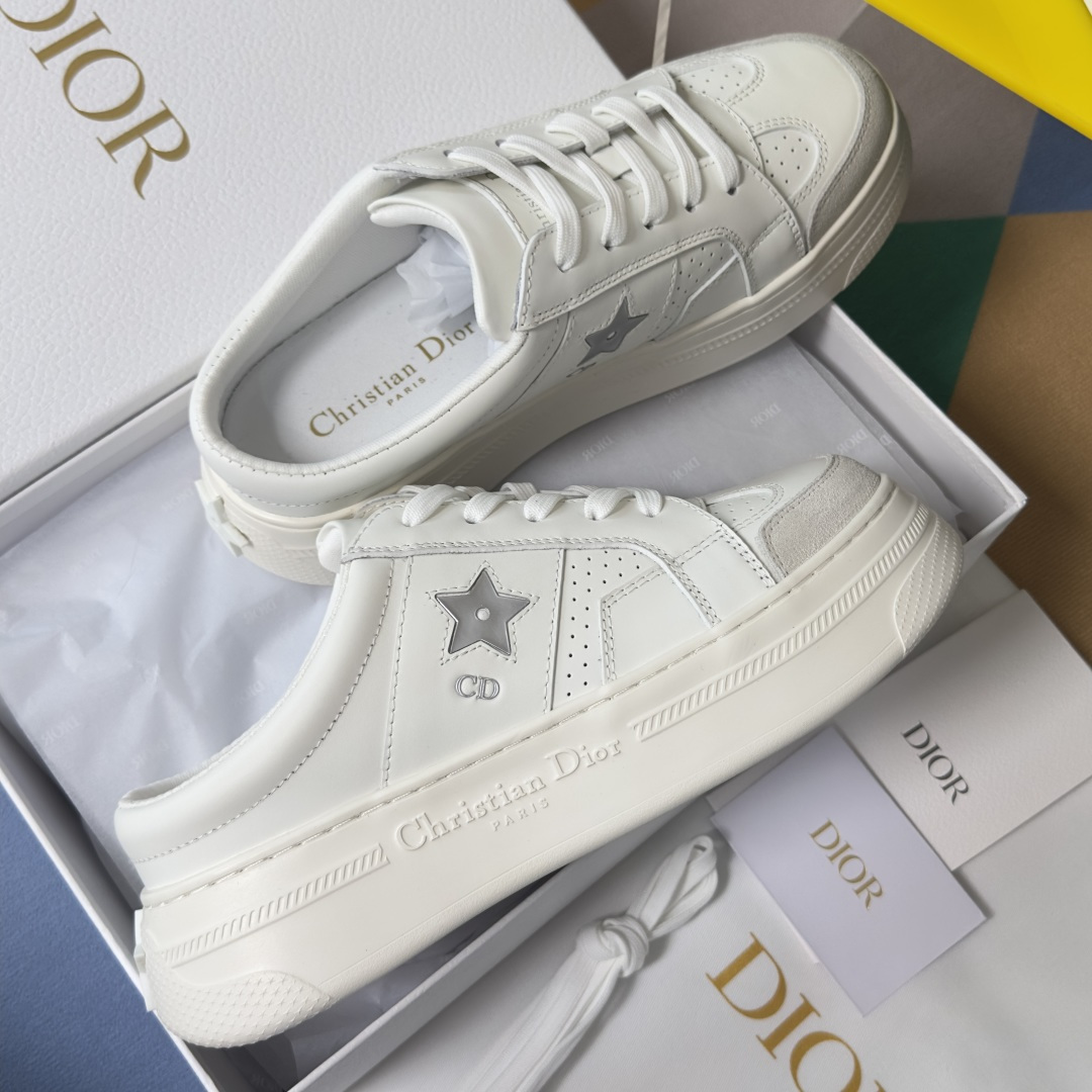 Dior Dior迪奥 Star 系列 五角星 小白鞋 厚底 半拖 休闲 运动鞋