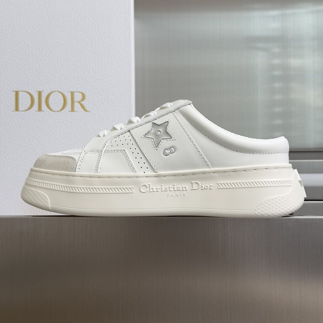Dior Dior迪奥 Star 系列 五角星 小白鞋 厚底 半拖 休闲 运动鞋