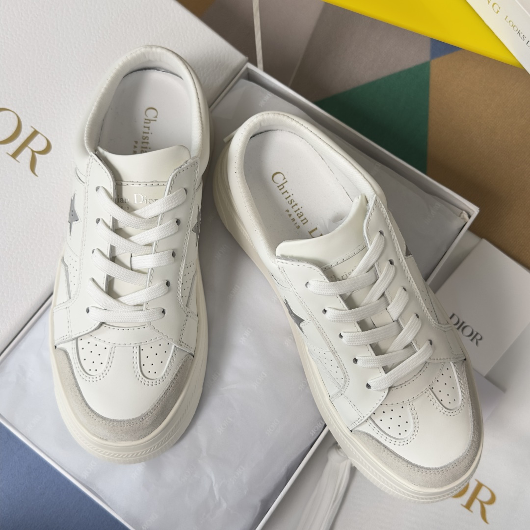 Dior Dior迪奥 Star 系列 五角星 小白鞋 厚底 半拖 休闲 运动鞋