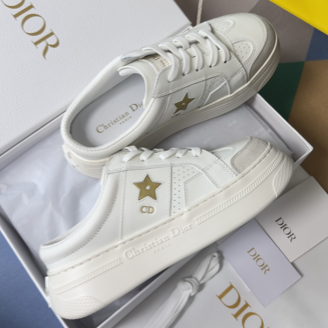 Dior Dior迪奥 Star 系列 五角星 小白鞋 厚底 半拖 休闲 运动鞋