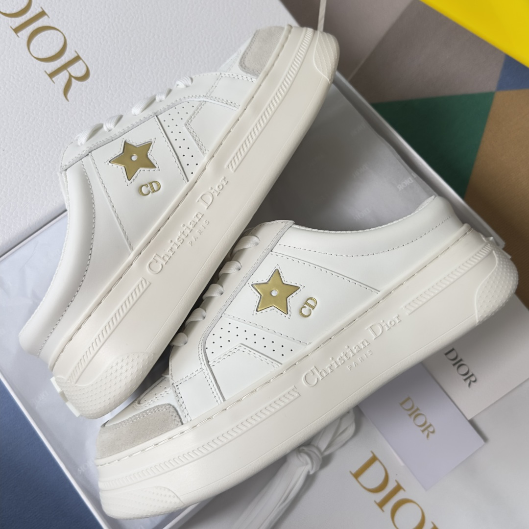 Dior Dior迪奥 Star 系列 五角星 小白鞋 厚底 半拖 休闲 运动鞋