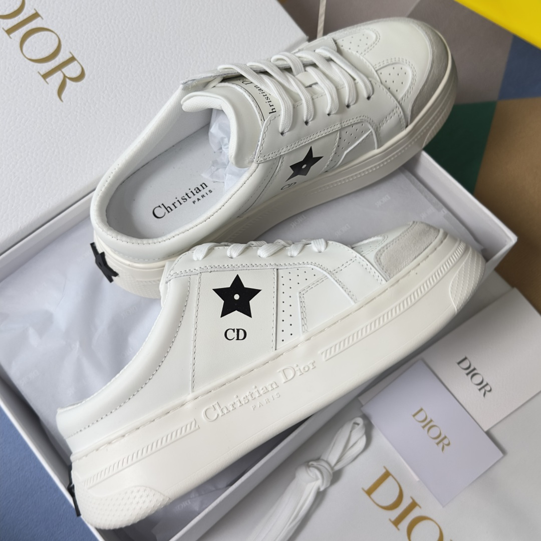 Dior Dior迪奥 Star 系列 五角星 小白鞋 厚底 半拖 休闲 运动鞋