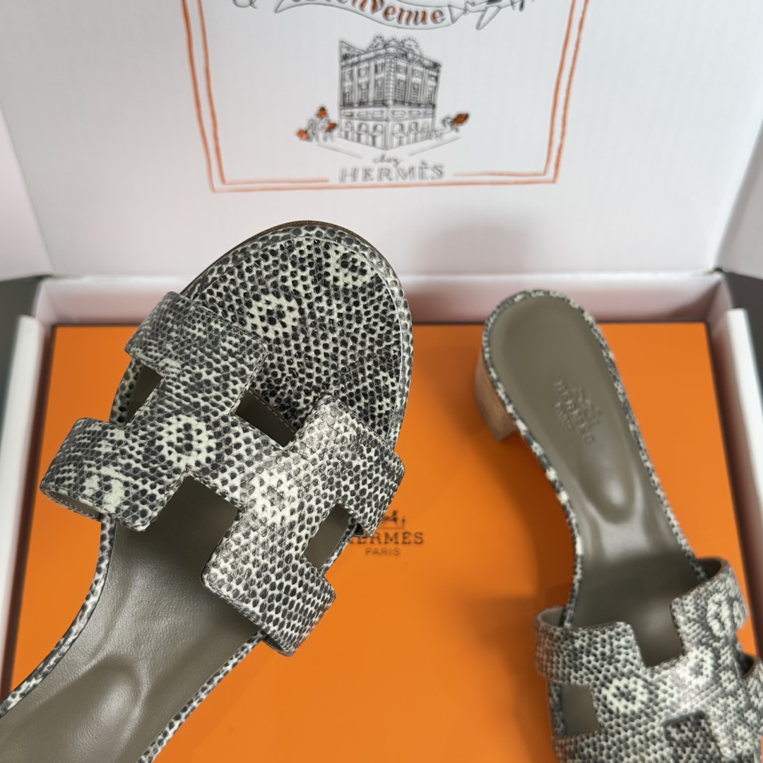 Hermès Hermes爱马仕 Oran系列 H拖鞋 平底 高跟 粗跟 凉鞋