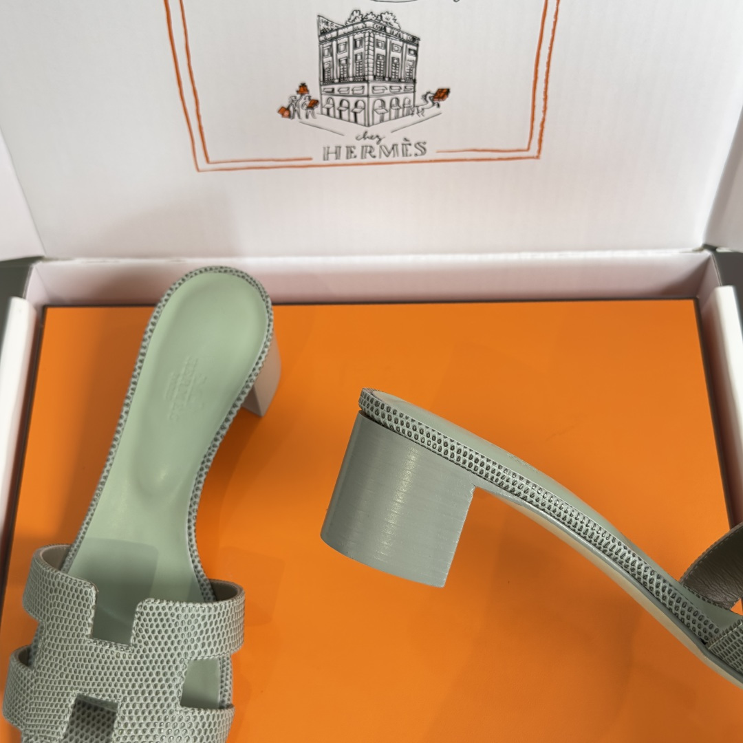 Hermès Hermes爱马仕 Oran系列 H拖鞋 平底 高跟 粗跟 凉鞋