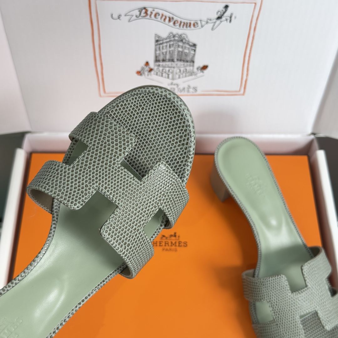 Hermès Hermes爱马仕 Oran系列 H拖鞋 平底 高跟 粗跟 凉鞋