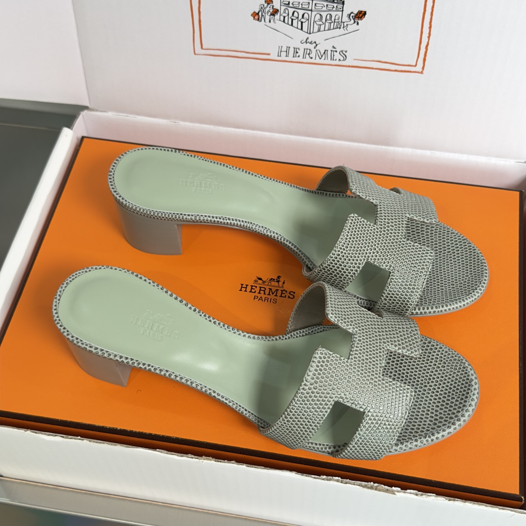 Hermès Hermes爱马仕 Oran系列 H拖鞋 平底 高跟 粗跟 凉鞋