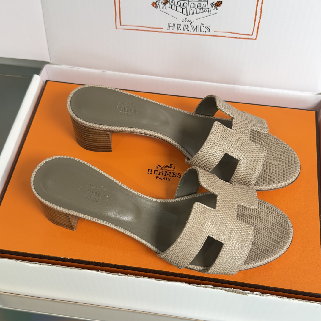Hermès Hermes爱马仕 Oran系列 H拖鞋 平底 高跟 粗跟 凉鞋