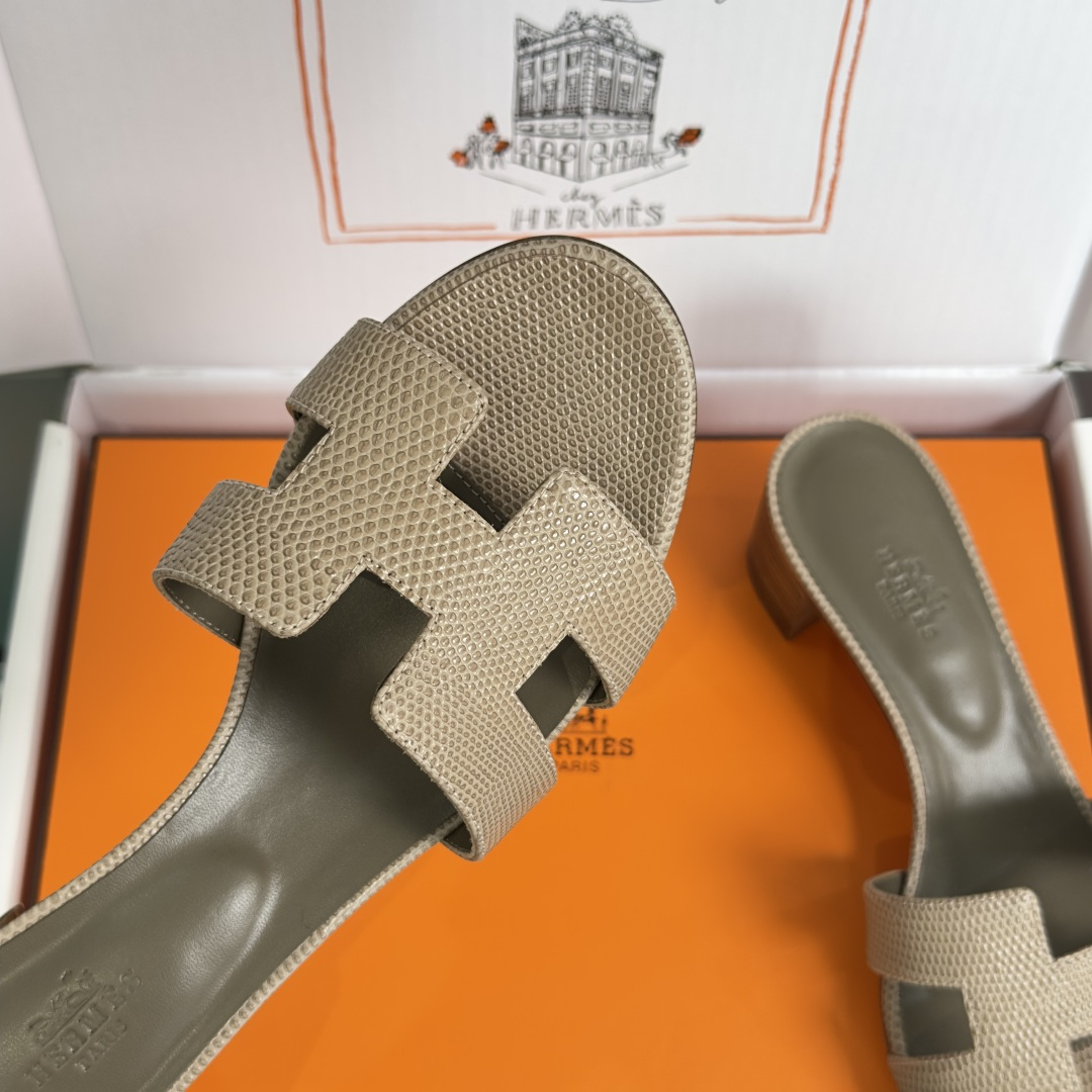 Hermès Hermes爱马仕 Oran系列 H拖鞋 平底 高跟 粗跟 凉鞋