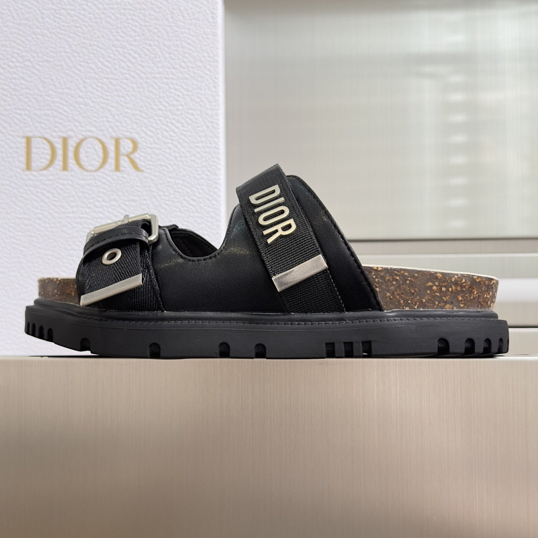 Dior Dior迪奥 Dioract 系列 厚底 魔术贴 凉鞋 半拖鞋