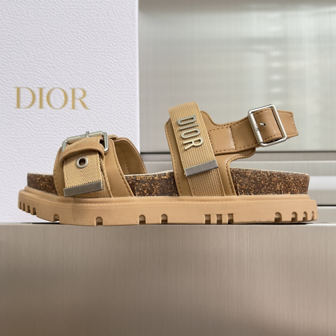 Dior Dior迪奥 Dioract 系列 厚底 魔术贴 凉鞋 半拖鞋