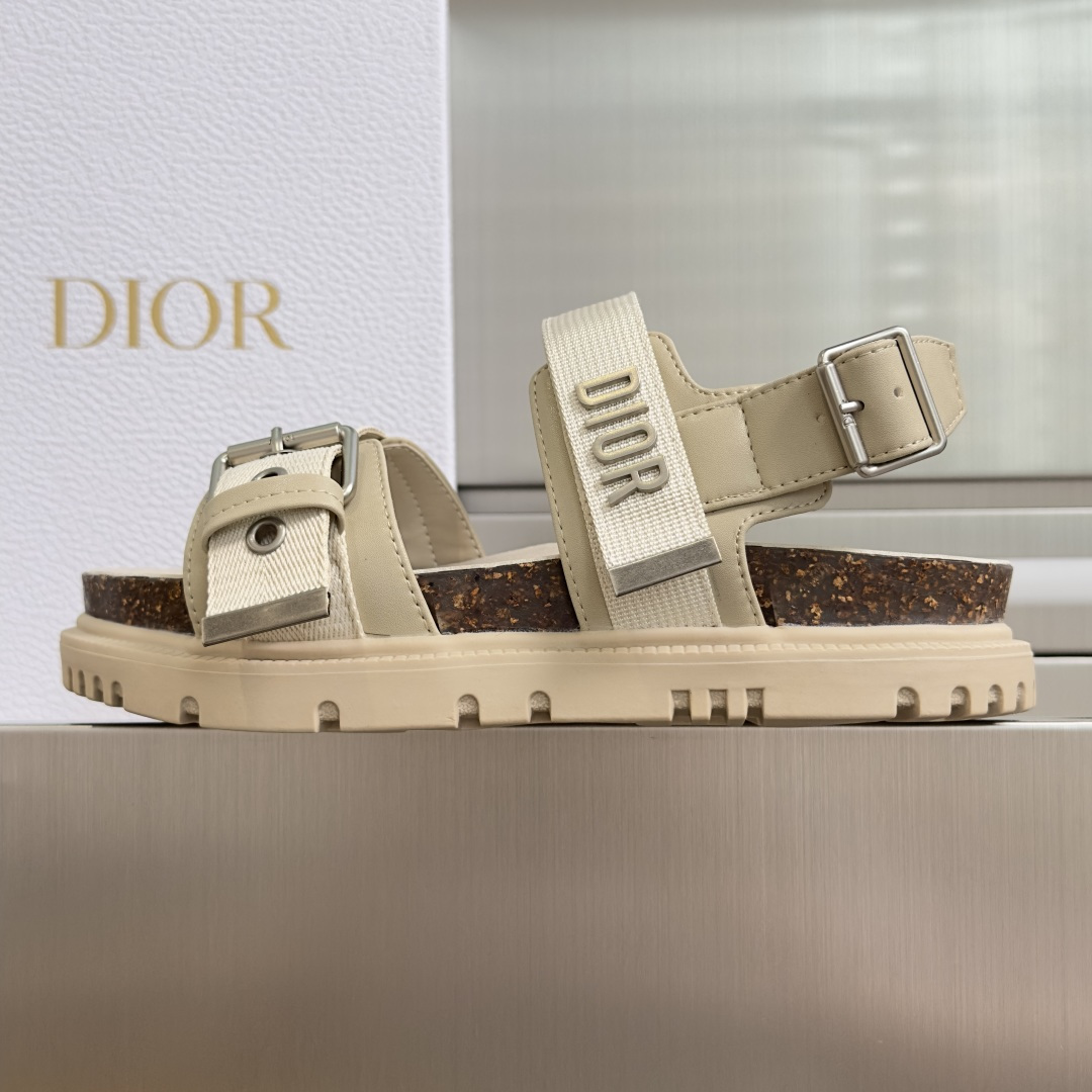 Dior Dior迪奥 Dioract 系列 厚底 魔术贴 凉鞋 半拖鞋
