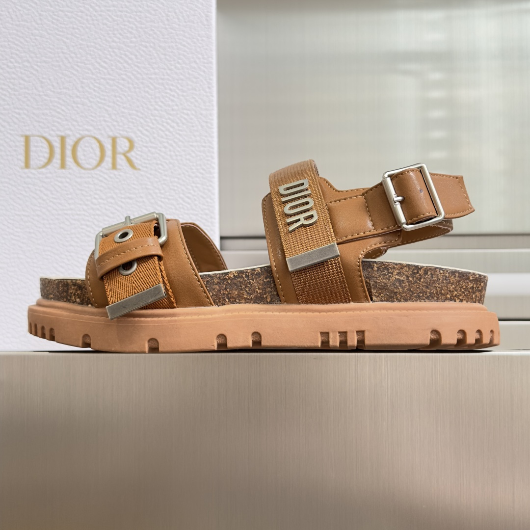Dior Dior迪奥 Dioract 系列 厚底 魔术贴 凉鞋 半拖鞋