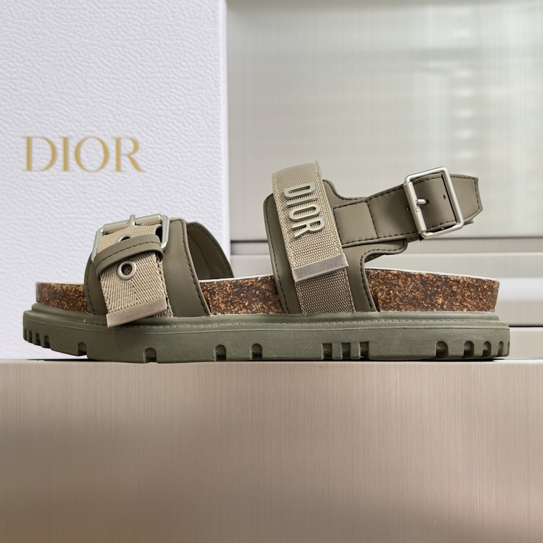 Dior Dior迪奥 Dioract 系列 厚底 魔术贴 凉鞋 半拖鞋