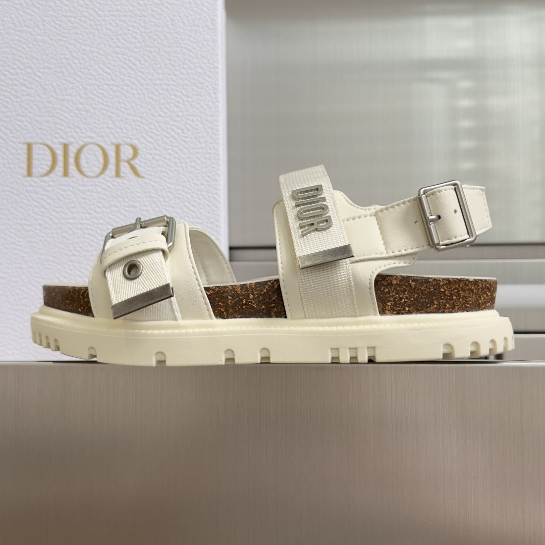 Dior Dior迪奥 Dioract 系列 厚底 魔术贴 凉鞋 半拖鞋
