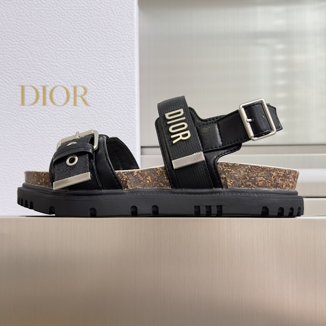 Dior Dior迪奥 Dioract 系列 厚底 魔术贴 凉鞋 半拖鞋