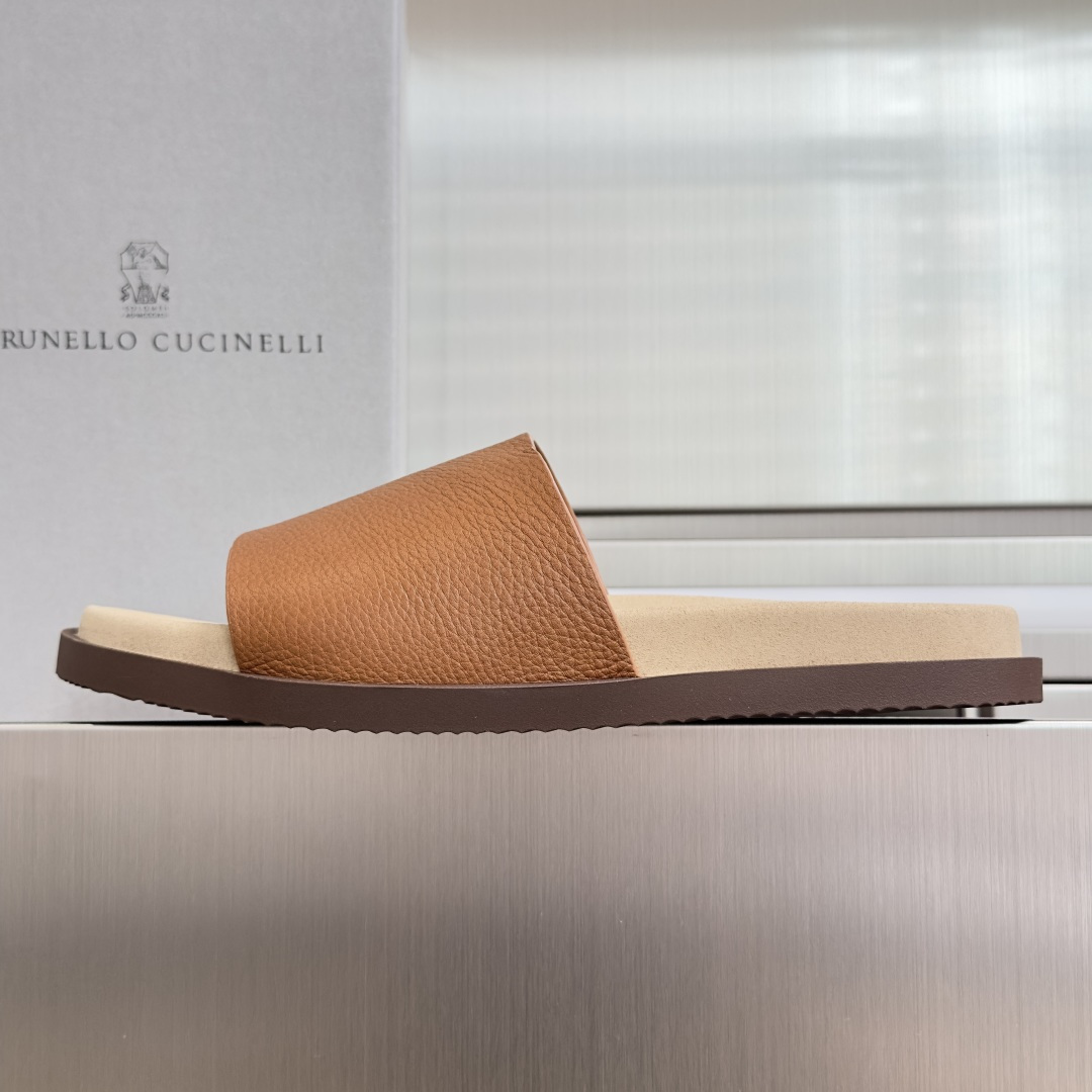 Brunello Cucinelli Brunello Cucinelie 布鲁内诺库奇内利 BC 厚底 休闲 一字拖 交叉 拖鞋 凉鞋