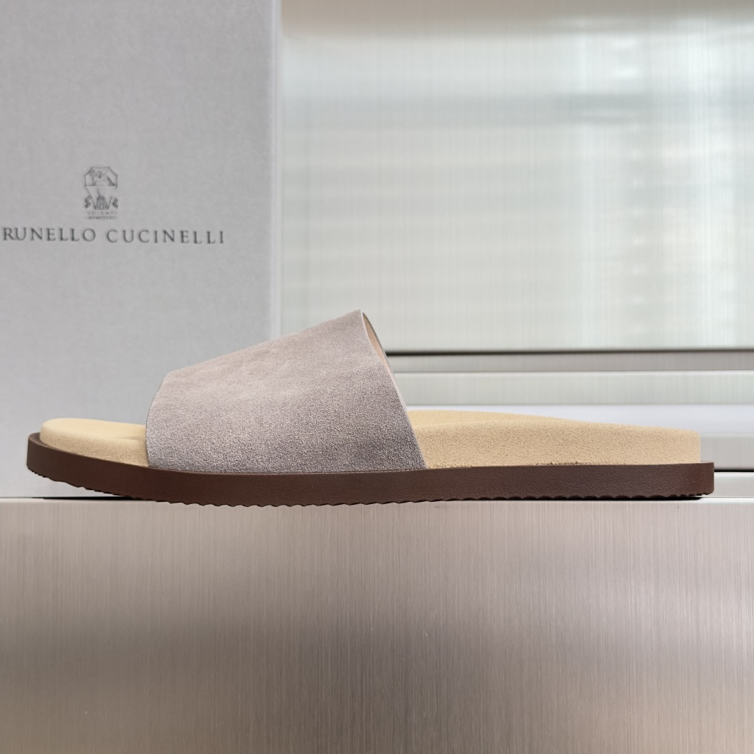 Brunello Cucinelli Brunello Cucinelie 布鲁内诺库奇内利 BC 厚底 休闲 一字拖 交叉 拖鞋 凉鞋