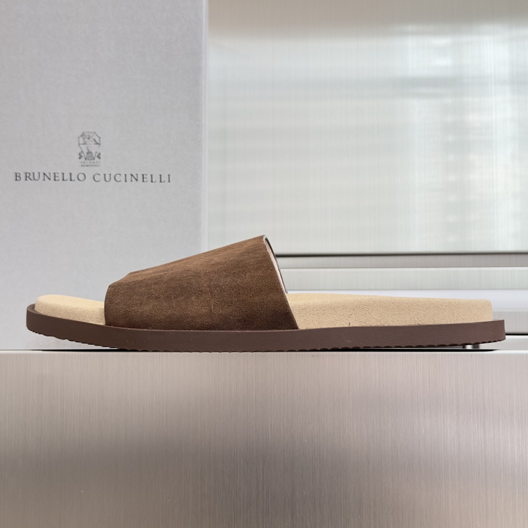 Brunello Cucinelli Brunello Cucinelie 布鲁内诺库奇内利 BC 厚底 休闲 一字拖 交叉 拖鞋 凉鞋